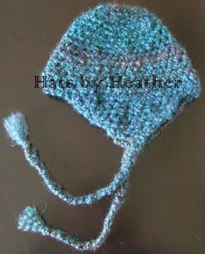 Peacock ear flap hat