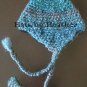 Peacock ear flap hat