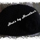 Black onyx flower hat
