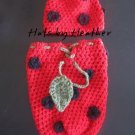 Lady bug swaddle cocoon & hat set