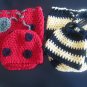 Lady bug swaddle cocoon & hat set