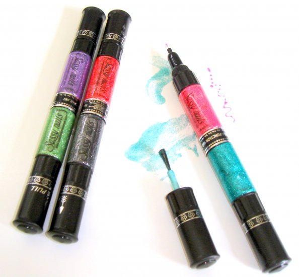 Nail Polish Pen Sassy Nails Glam Set 3 in 1 Nail Polish Art Pen
