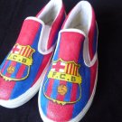 FC Barcelona Hand Painted Shoes (Unisex slip on)