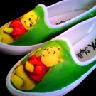 Winnie the pooh Hand Painted Shoes (women's slip on)