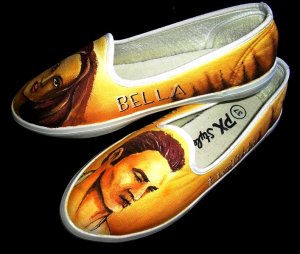 Twilight Edward Bella Hand Painted Shoes (women's slip on)