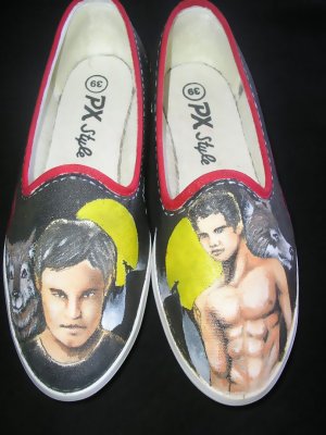Twilight Jacob Hand Painted Shoes (women's slip on)