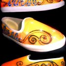 Personalized Cutee Orange Airbrushed Shoes (women's slip on)