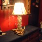 Custom Antler Barbed Wire Stone Lamp