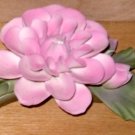 Capodimonte Pink Rose with 2 Buds Flower