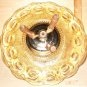Amber Glass Candy Relish Tray Dish 2 Tiers Vintage Colonial