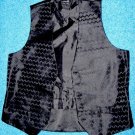 Edwards Black Brocade Vest Mens Size Medium Waiter Uniform New Edwards Black Brocade Vest Mens Size Medium Waiter Uniform New