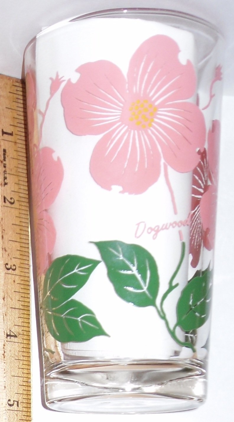 Boscul Peanut Butter Glass Pink Dogwood Flower