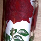 Boscul Peanut Butter Glass Red Rose Flower