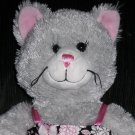 Build-a-Bear Grey Kitty Cat Flower Print Dress Build-a-Bear Grey Kitty Cat Flower Print Dress