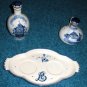 Zenith Gouda Bols Decanters Plate Set Delft Holland