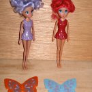 2 Fairy Dolls 6 Interchangeable Butterfly Wings