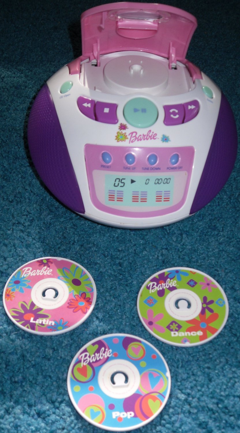 pink barbie cd player