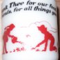 Anchor Hocking Child Mug Prayer D Handle Fire King Milk Glass