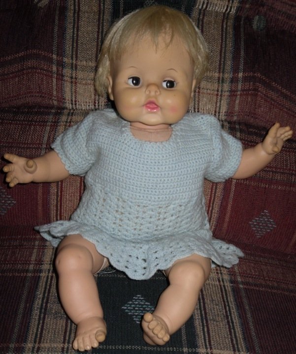 Sold Effanbee Thumkin Baby Doll 1965 Side-Glance Sleep Eyes