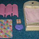 Fisher Price Loving Family Furniture Double Bed, Stool, Gift Fisher Price Loving Family Furniture Double Bed, Stool, Gift