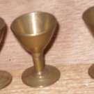 3 Doll House Brass Goblets Cups Miniature 3 Doll House Brass Goblets Cups Miniature