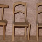 Doll House 3 wood chairs Miniature Doll House 3 wood chairs Miniature