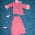 Barbie Doll Pink Corduroy Skirt, Jacket, Shoes Set