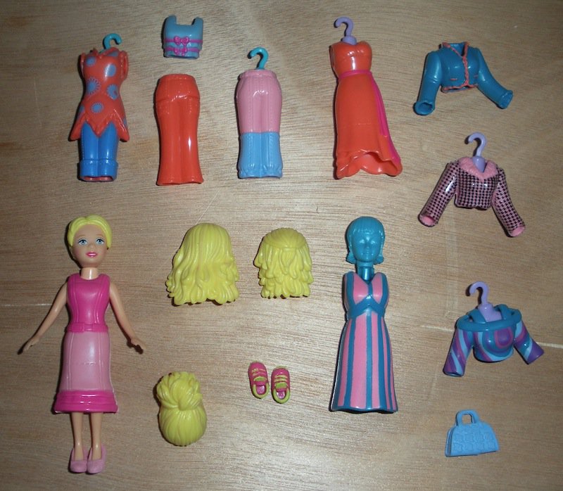 Polly Pocket Doll Clothes Shoes Lot