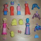 Polly Pocket Magnetic Doll Clothes Shoes Lot