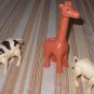 Hard Plastic Cow Donkey & Giraffe Farm Zoo