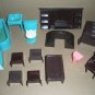 Dollhouse Furniture by Plasco Fireplace, bathroom, chair