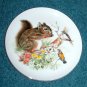 Squirrel & Birds Plate Wall Hanging Plaque