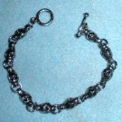 Silver Skulls Bracelet Band Biker Gothic Punk Style Silver Skulls Bracelet Band Biker Gothic Punk Style
