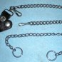 Biker Key Chain with Leather & Chain Goth Punk Style