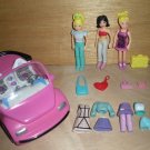 Polly Pocket Car, 3 dolls, Clothes & Accessories Polly Pocket Car, 3 dolls, Clothes & Accessories