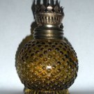 Amber Hobnail Miniature Oil Lamp Amber Hobnail Miniature Oil Lamp