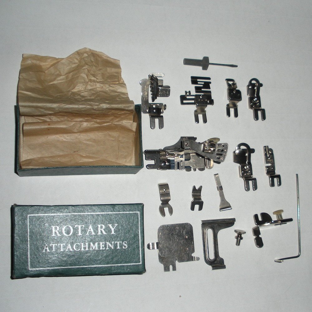 Greist Sewing Machine Rotary Attachments 16 pieces