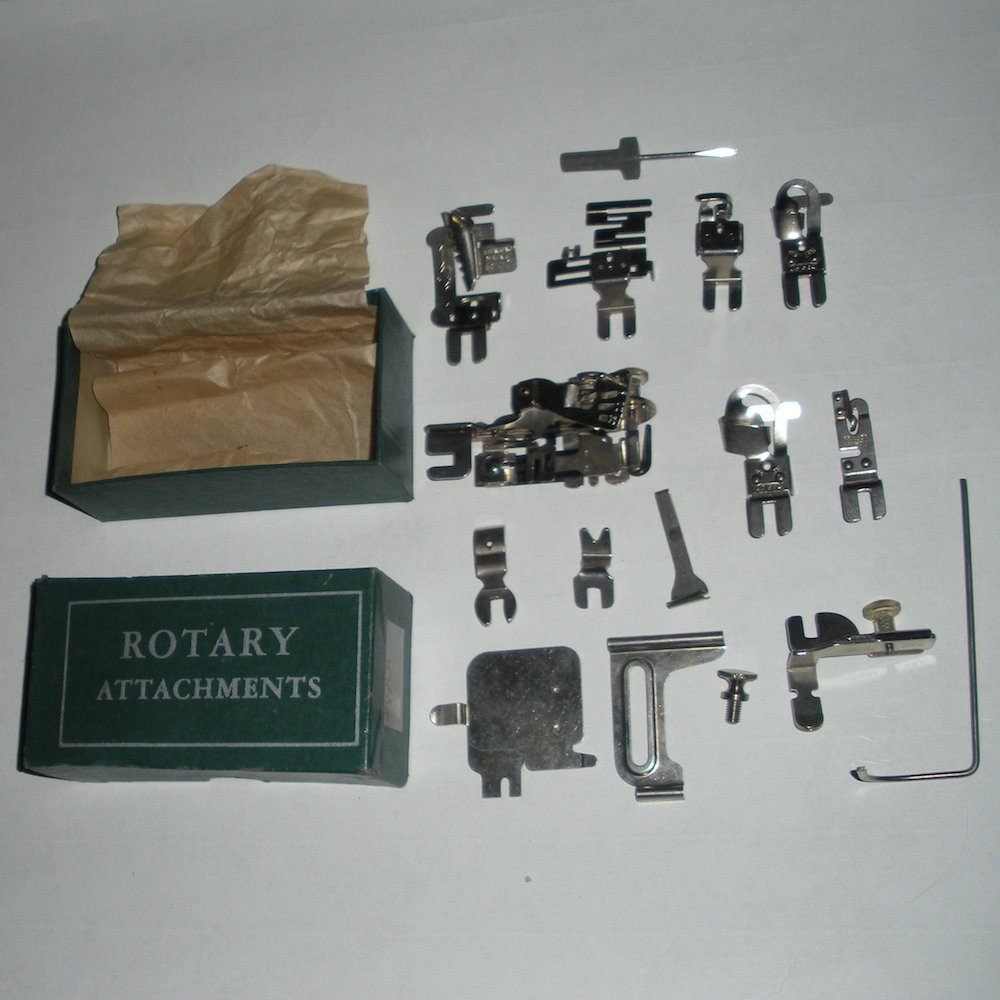 Greist Sewing Machine Rotary Attachments 16 pieces