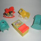 Little People Baby High Chair Stroller Cradle Fisher Price Lot 9