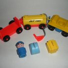 Little People 996 Airport Jet Fuel Car Luggage Fisher Price Lot 13