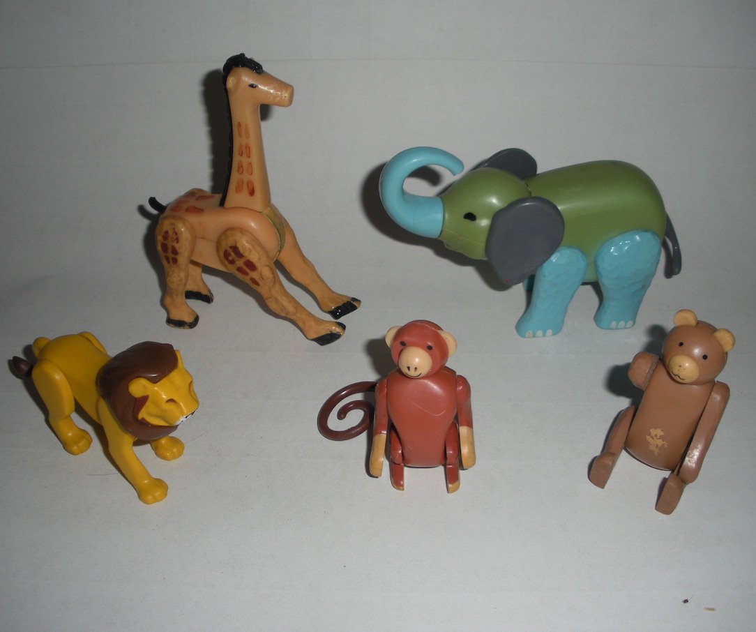 Little People Zoo Animals Elephant, Lion Monkey Bear Giraffe Lot 18