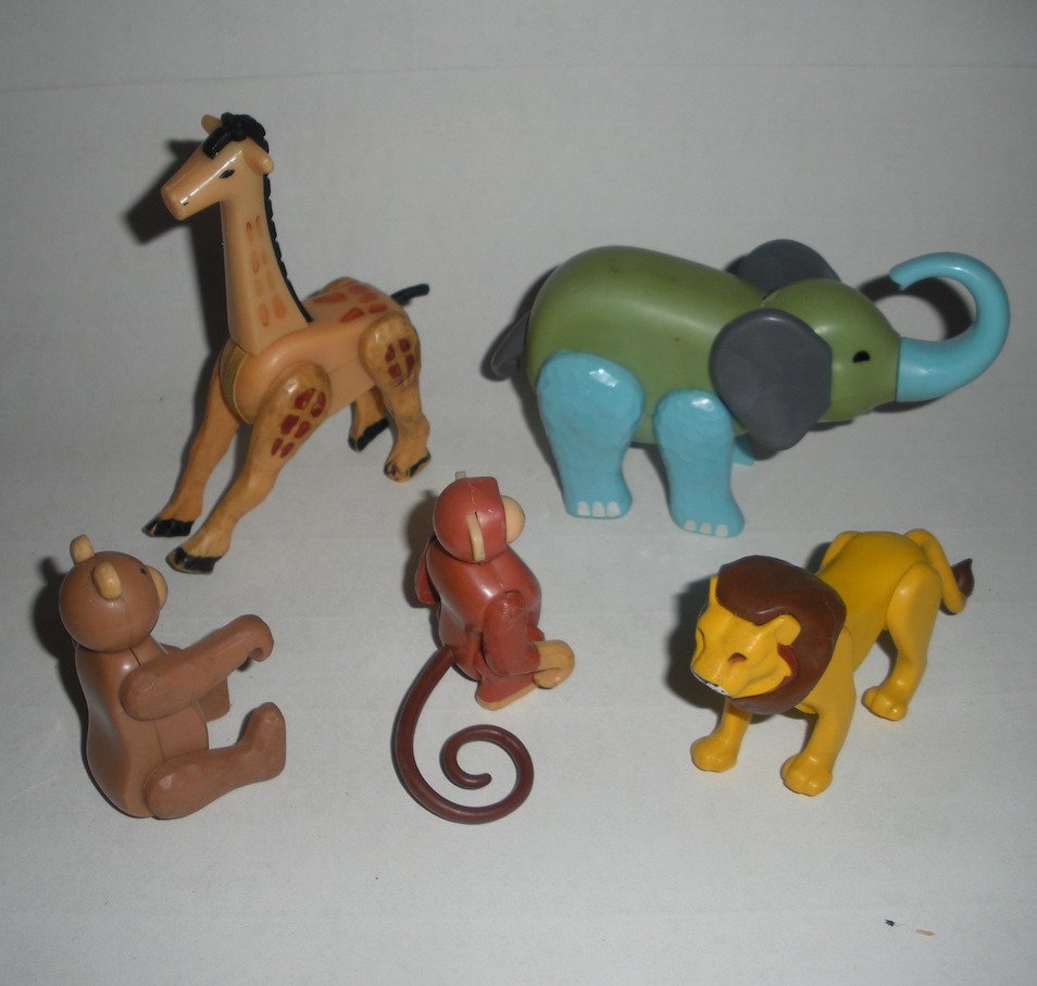 Little People Zoo Animals Elephant, Lion Monkey Bear Giraffe Lot 18