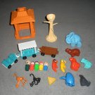 Little People 916 Zoo Parts Parrots Monkeys Trolley Lot 33