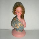 Antique German Half Doll Pin Cushion Papier-mache Antique German Half Doll Pin Cushion Papier-mache