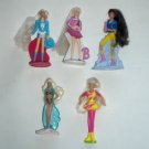 5 Barbie Doll McDonalds Figures