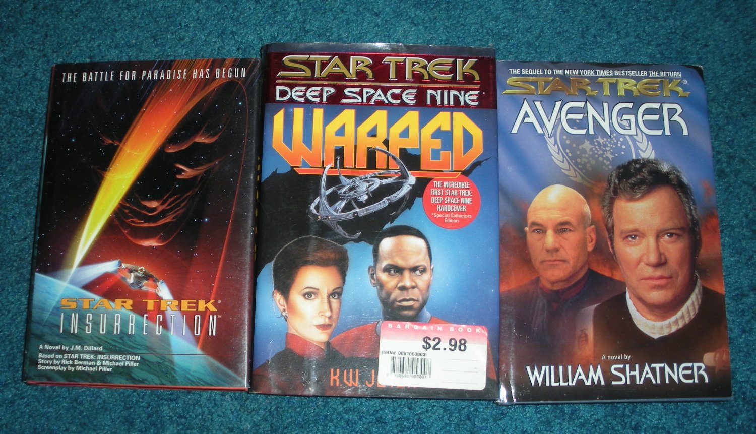 Star Trek Hardcover Books, Vulcan Spock, Shatner, Enterprise