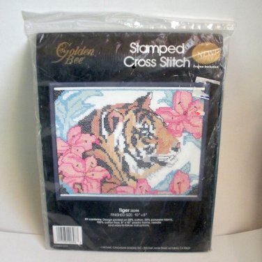 Tiger, Cross Stitch Kit by Candamar Designs Golden Bee