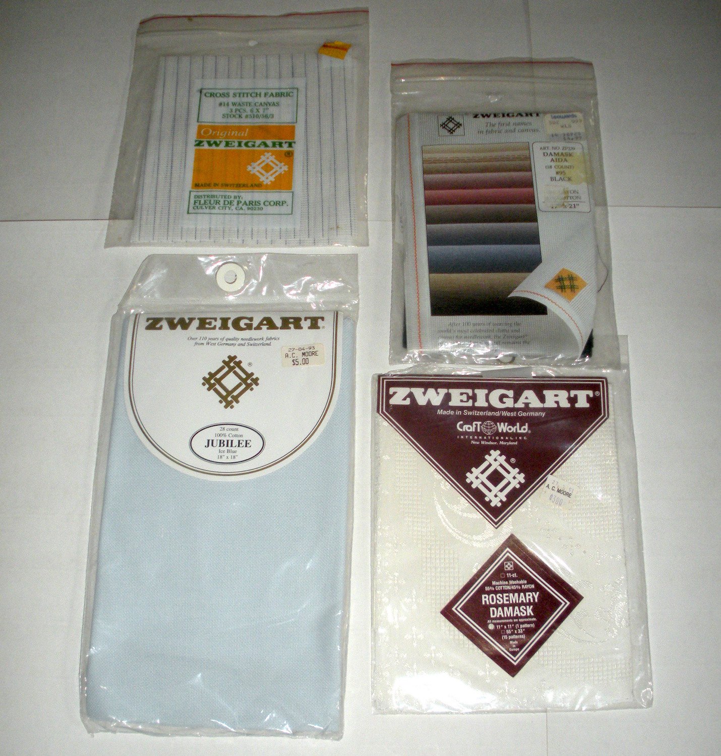 Zweigart Cross Stitch Embroidery Fabric