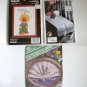 Counted Cross Stitch Victorian Fan, Dresser Scarf, Suzy's Zoo Lot