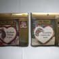 2 Cross Stitch Hearts Friendship Kits Old World Collections.